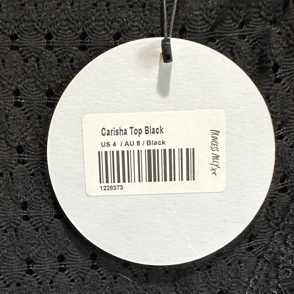 Princess Polly Carisha Black Lace Wrap Top - Picture 3 of 13